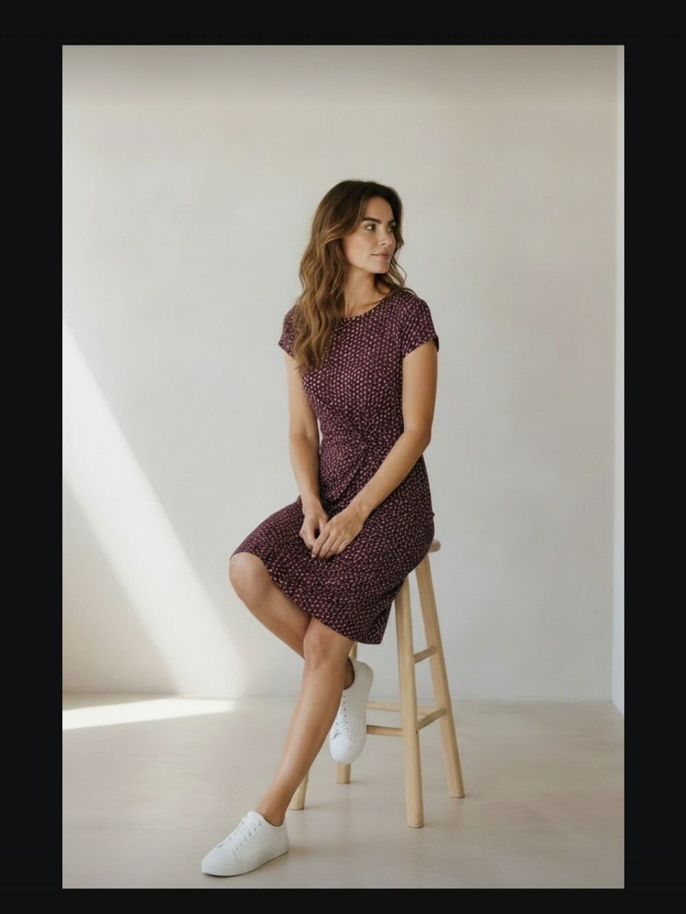Gilli Twist-Front Midi Dress- Med